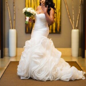 Ivory white Wedding mermaid  dress